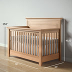 Romina Furniture Karisma Solid Back Convertible Crib - Solid White Romina Furniture