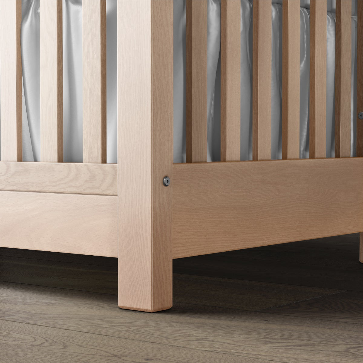Romina Furniture Karisma Solid Back Convertible Crib - Solid White Romina Furniture