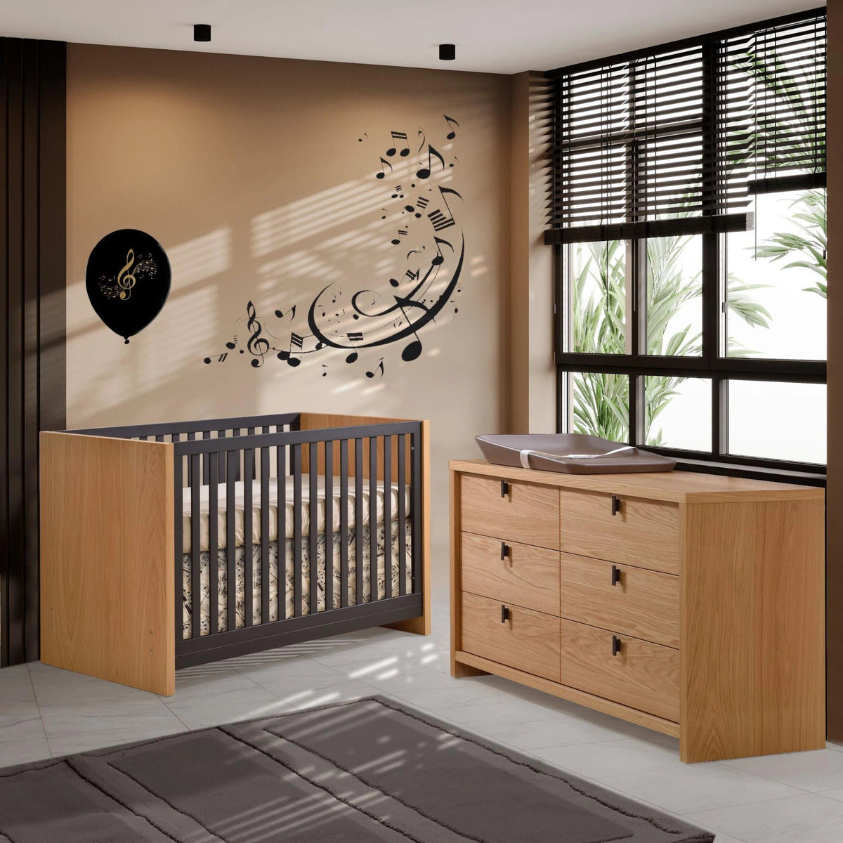 Natart Linea 62" Double Dresser - Natural Oak Natart