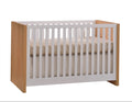Linea Island Convertible Crib - Scandinavian Oak/White Natart