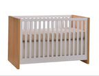 Linea Island Convertible Crib - Scandinavian Oak/White Natart