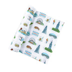 Little Hometown Chicago Baby Muslin Swaddle Blanket Little Hometown