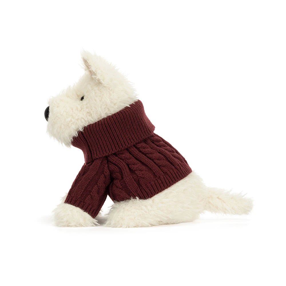 Jellycat Munro Scottie Dog 'Winter Jumper' Jellycat
