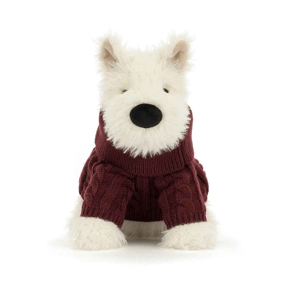 Jellycat Munro Scottie Dog 'Winter Jumper' Jellycat