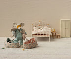 Maileg Baby Mouse in Carry Cot - Blue Maileg