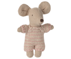 Maileg Baby Mouse in Carry Cot - Rose Maileg