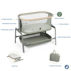 Maxi-Cosi Iora Bedside Bassinet - Classic Oat - EcoCare Maxi-Cosi
