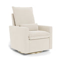 Monte Motorized Cortina Glider Recliner - Dune with Matte Gold Swivel Base Monte
