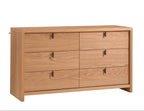 Natart Linea 62" Double Dresser - Natural Oak Natart