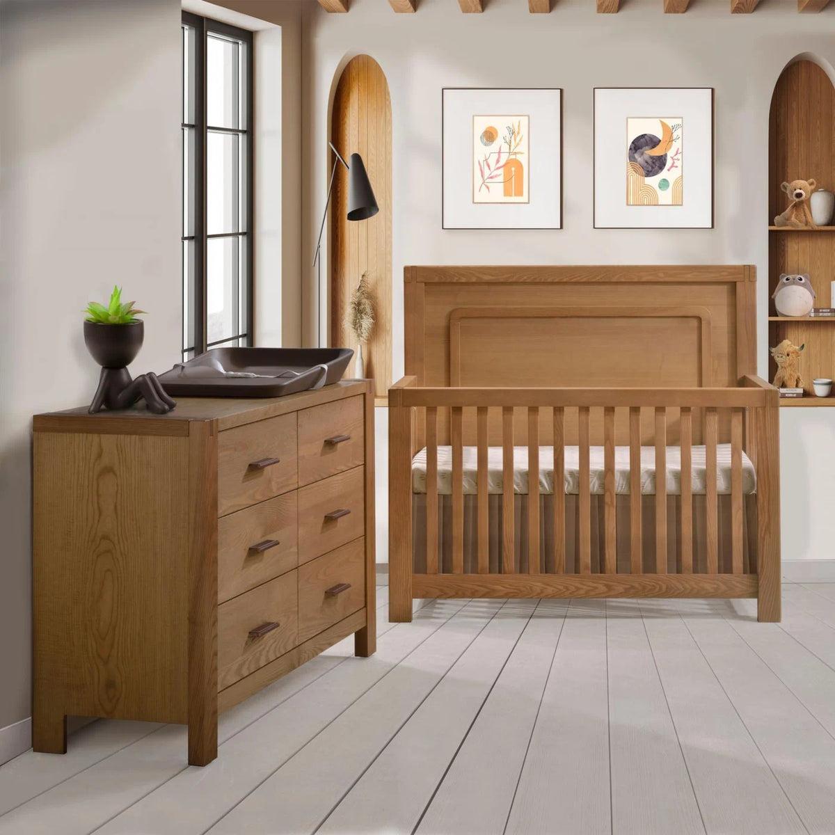 Natart Juvenile Toscano Convertible Crib - Wheat Natart