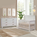 Natart Juvenile Toscano Convertible Crib - White Natart