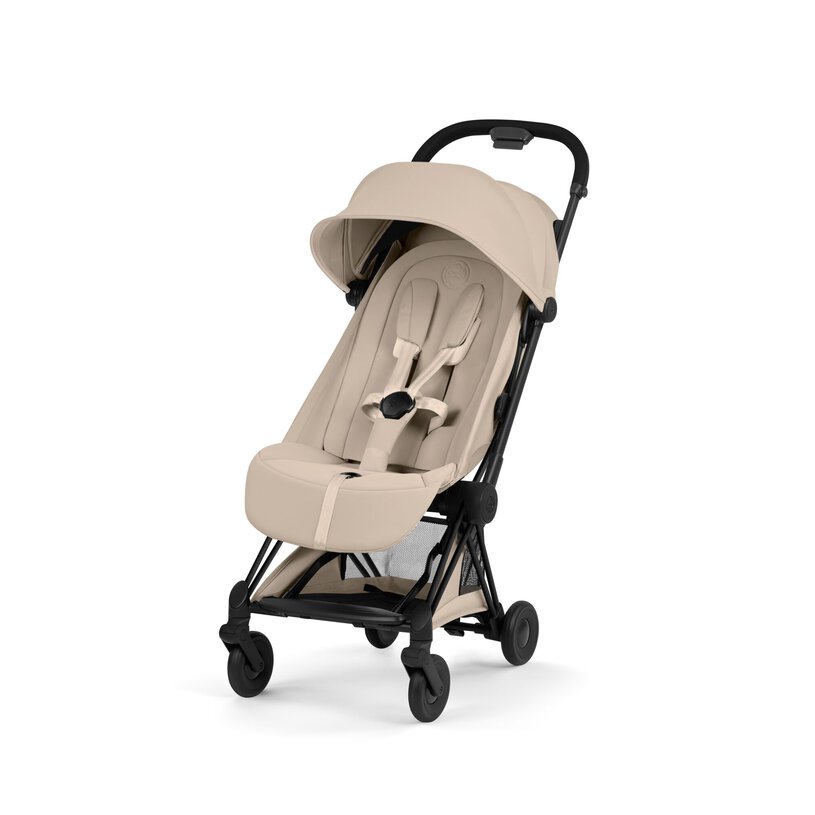 Cybex Coya Compact Stroller - Cozy Beige (Matte Black Frame) Cybex
