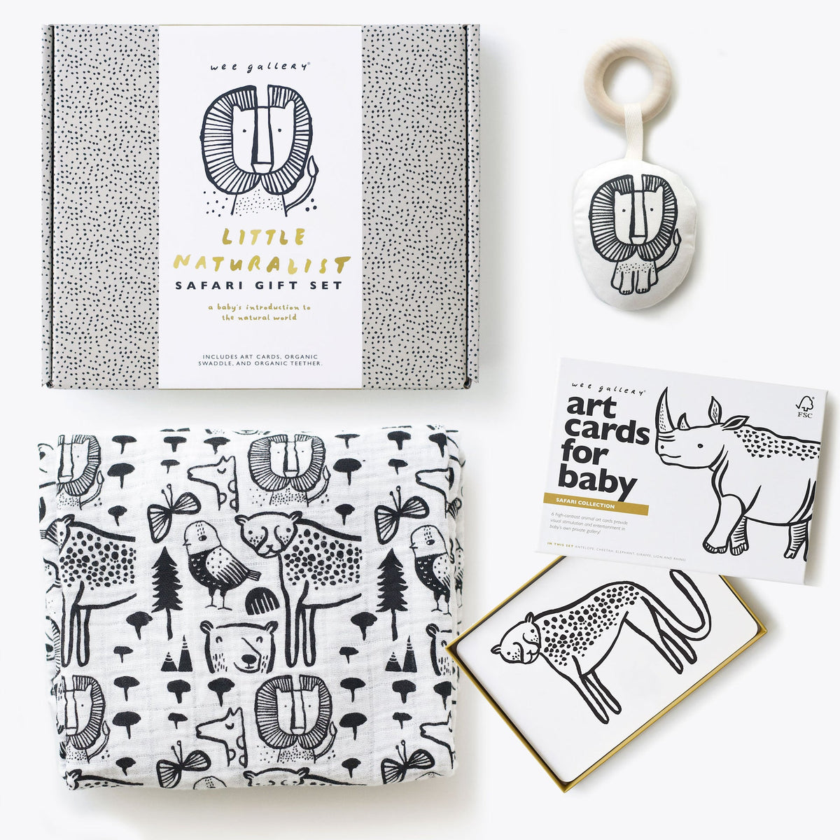 Wee Gallery Newborn Baby Gift Set - Safari Wee Gallery