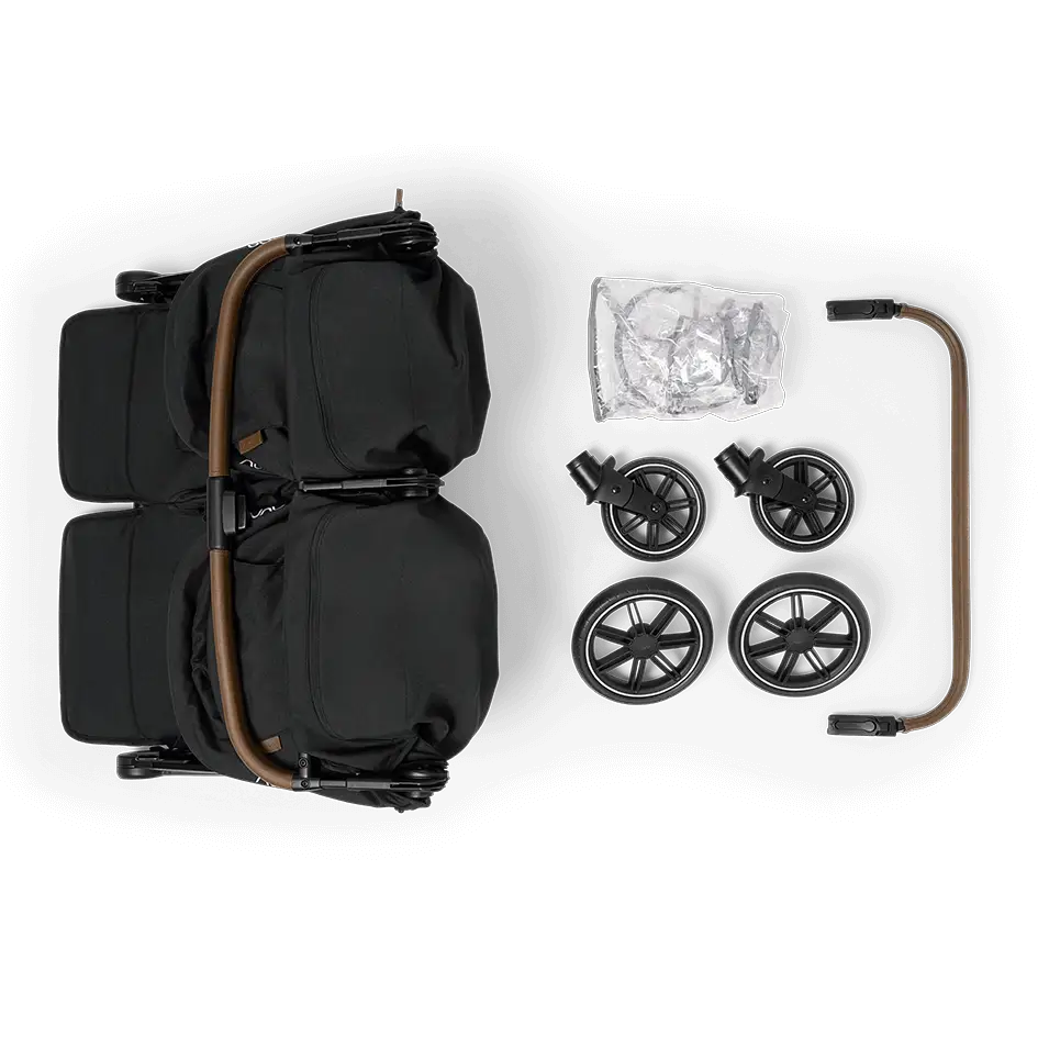 Nuna Trvl Dubl Stroller - Caviar Nuna