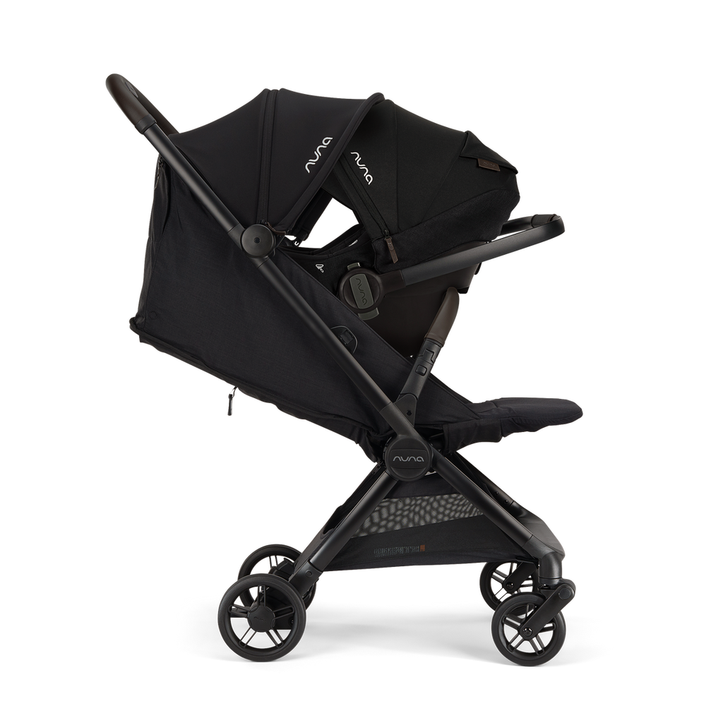 Nuna VIAA cabn Ultra Compact Stroller - Caviar Nuna