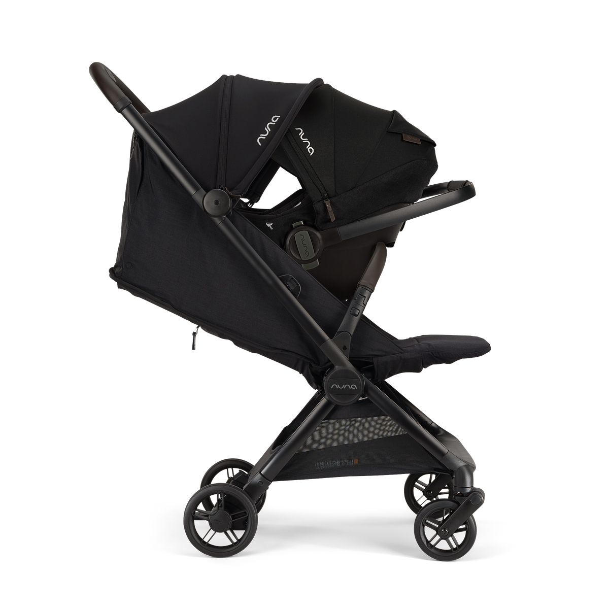 Nuna VIAA cabn Ultra Compact Stroller - Caviar Nuna