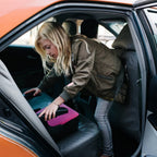 Clek Olli Backless Booster Seat - Railroad (Flame Retardant Free) Clek