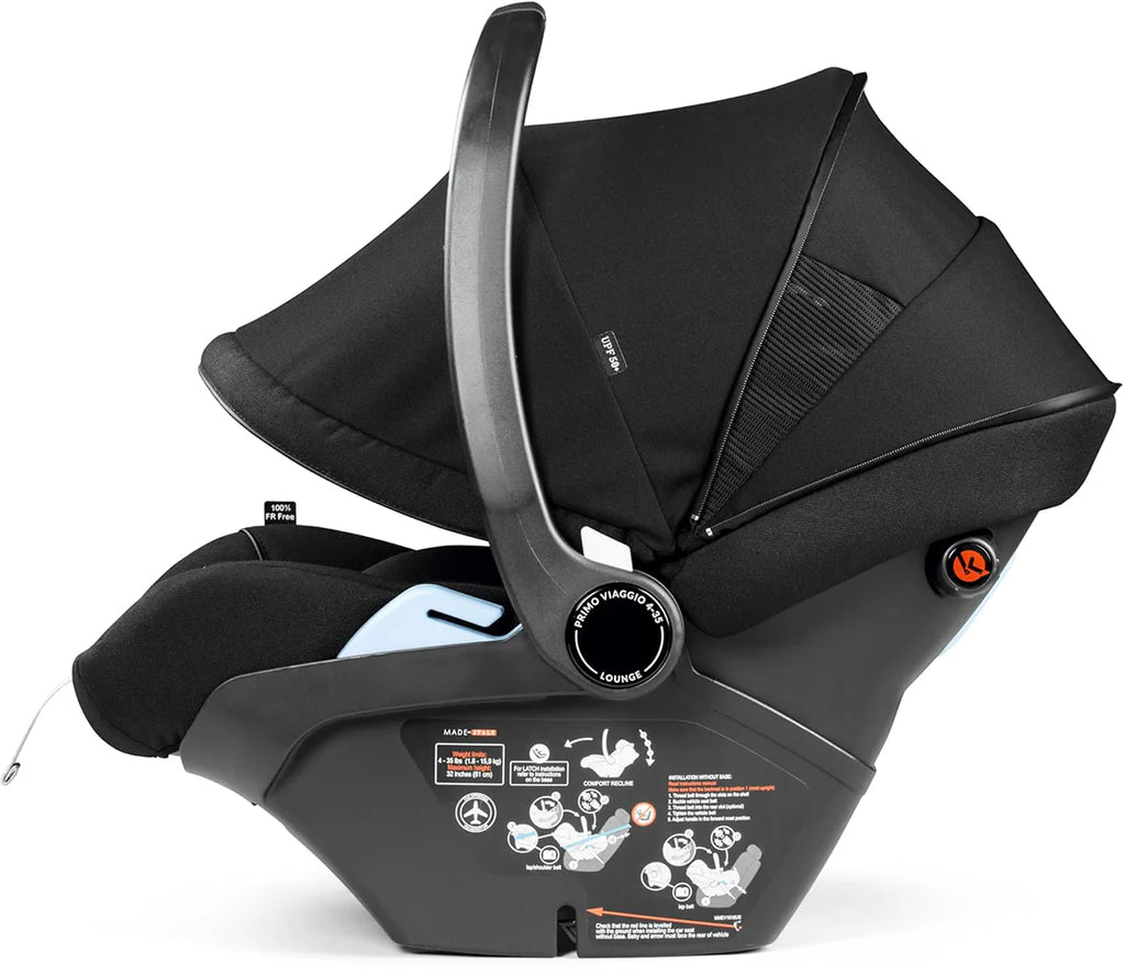 Peg Perego Primo Viaggio Lounge Reclining Infant Car Seat - True Black Peg Perego