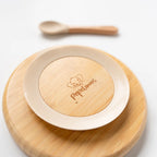 Pepelinoos Bamboo Toddler Circle Plate & Spoon Pepelinoos