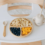 Pepelinoos Bamboo Toddler Circle Plate & Spoon Pepelinoos