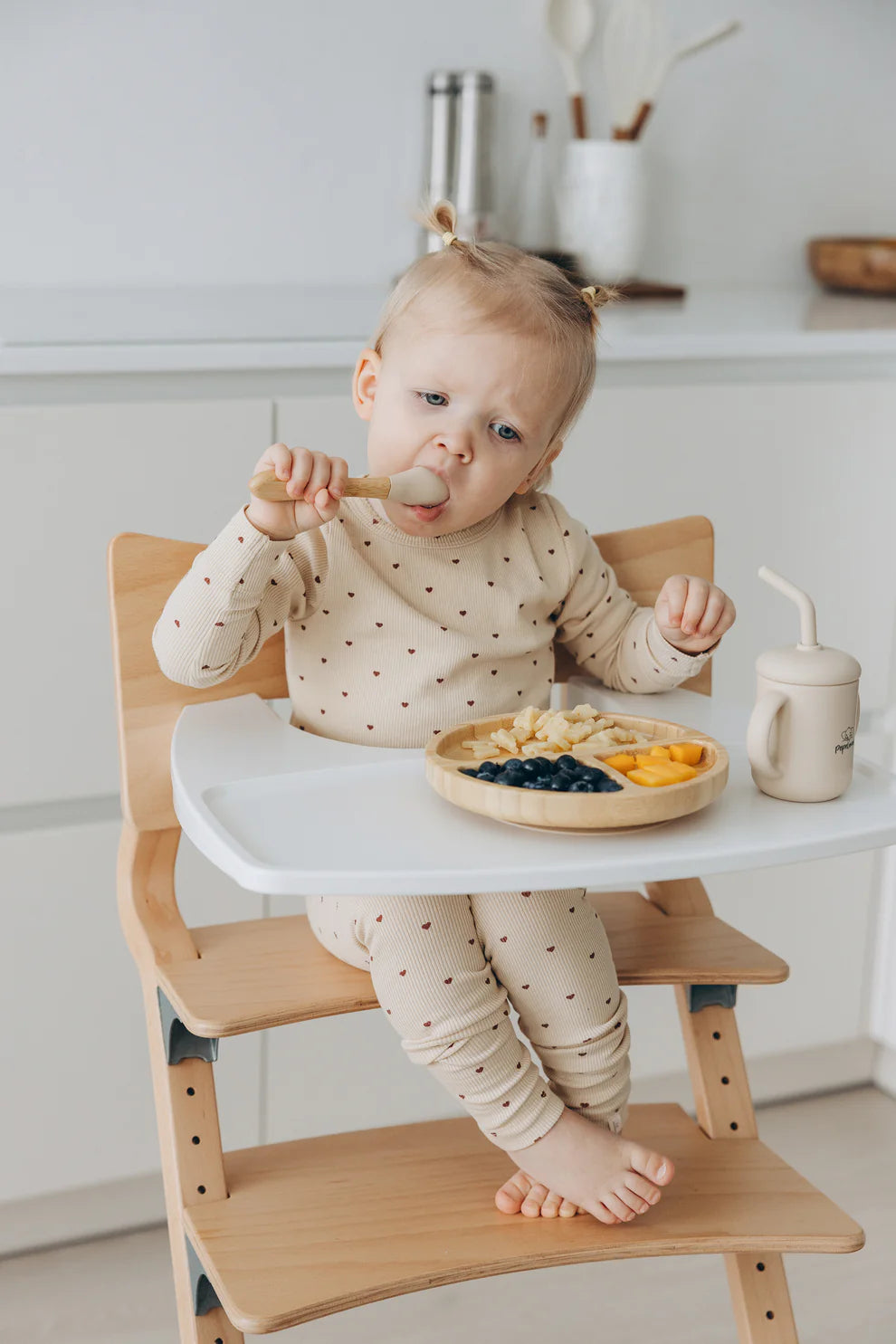 Pepelinoos Bamboo Toddler Circle Plate & Spoon Pepelinoos