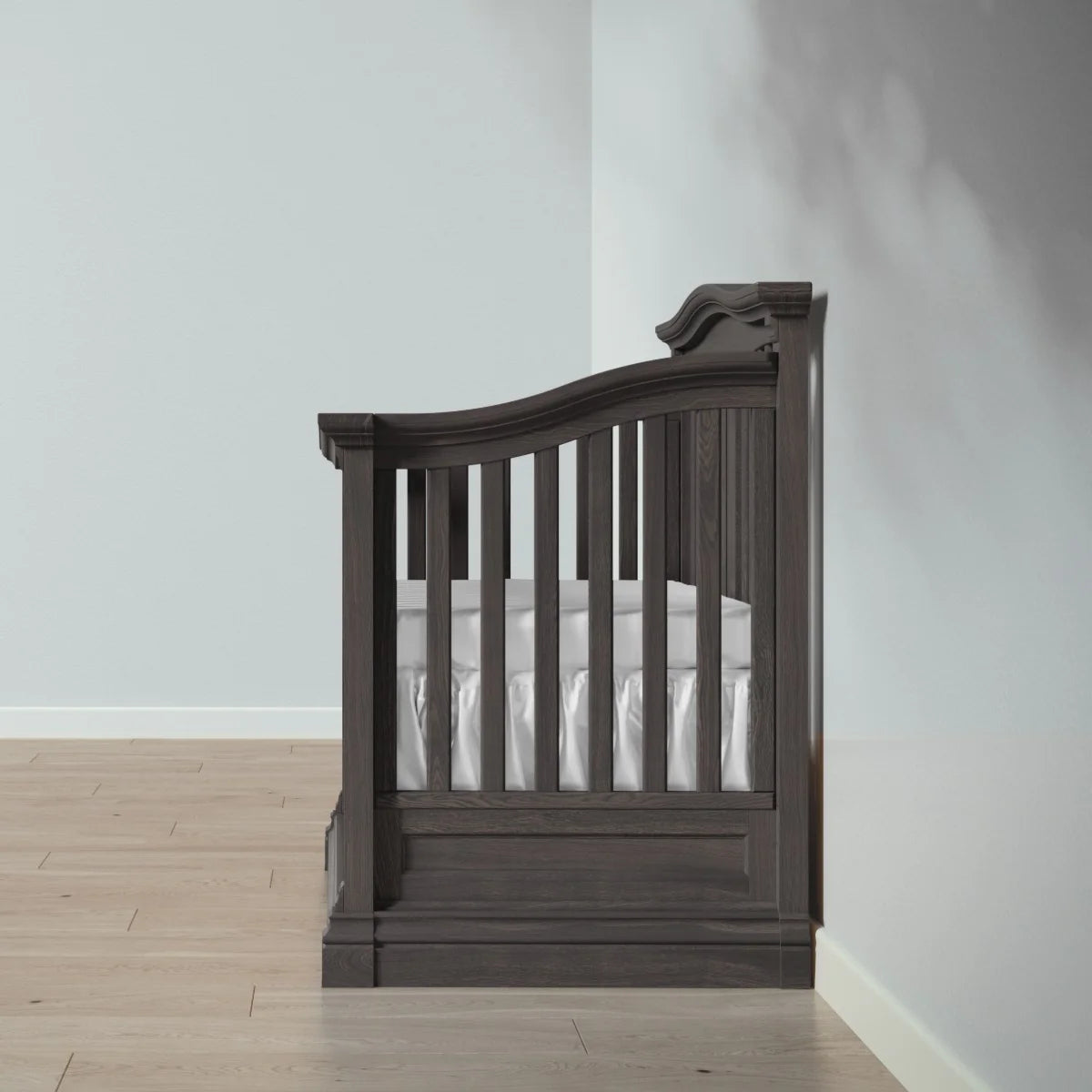 Romina Furniture Imperio Open Back Convertible Crib - Aqua Grey Romina Furniture