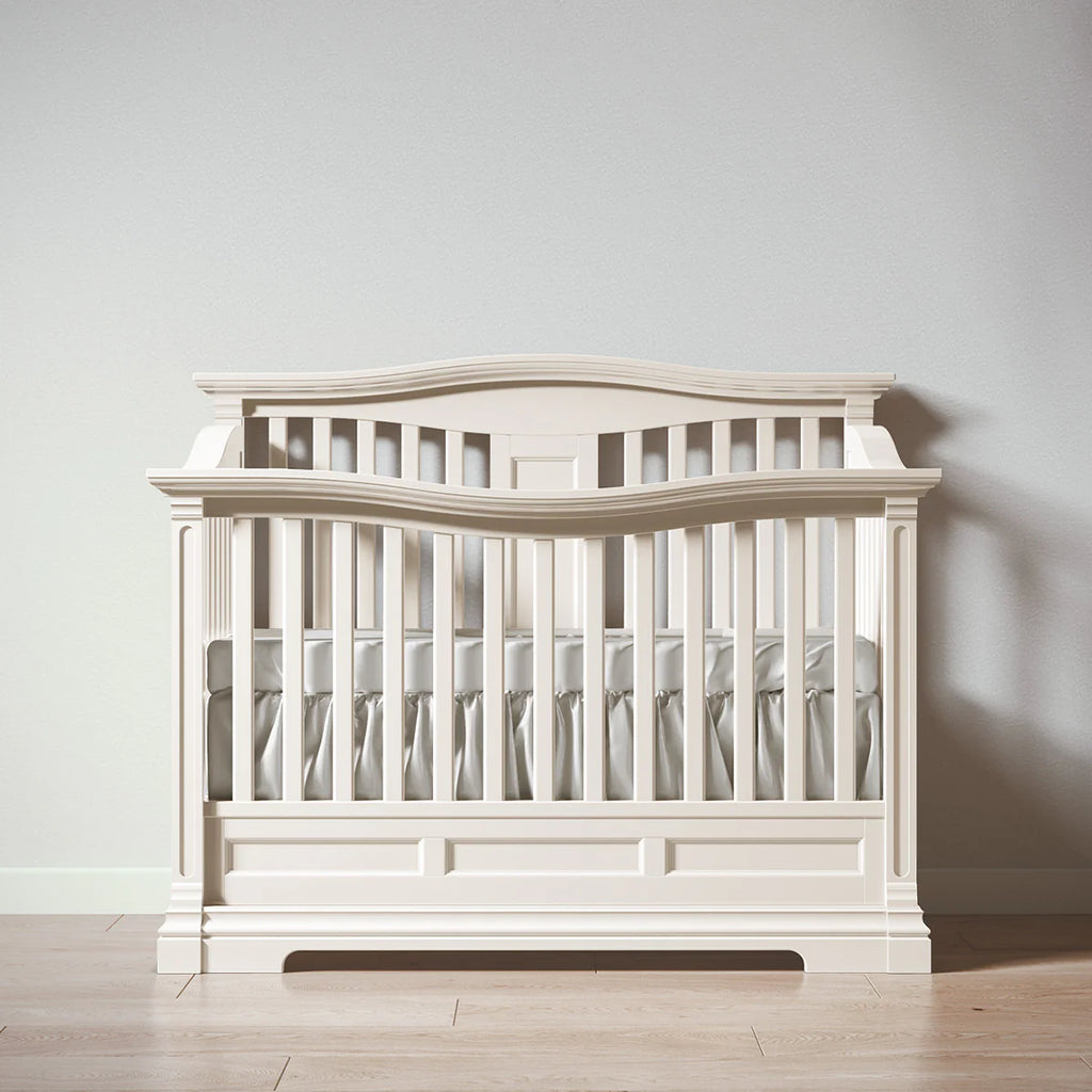 Romina Furniture Imperio Open Back Convertible Crib - Bianco Santinato Romina Furniture