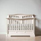 Romina Furniture Imperio Open Back Convertible Crib - Bianco Santinato Romina Furniture