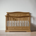 Romina Furniture Imperio Solid Back Convertible Crib - Harvest Romina Furniture