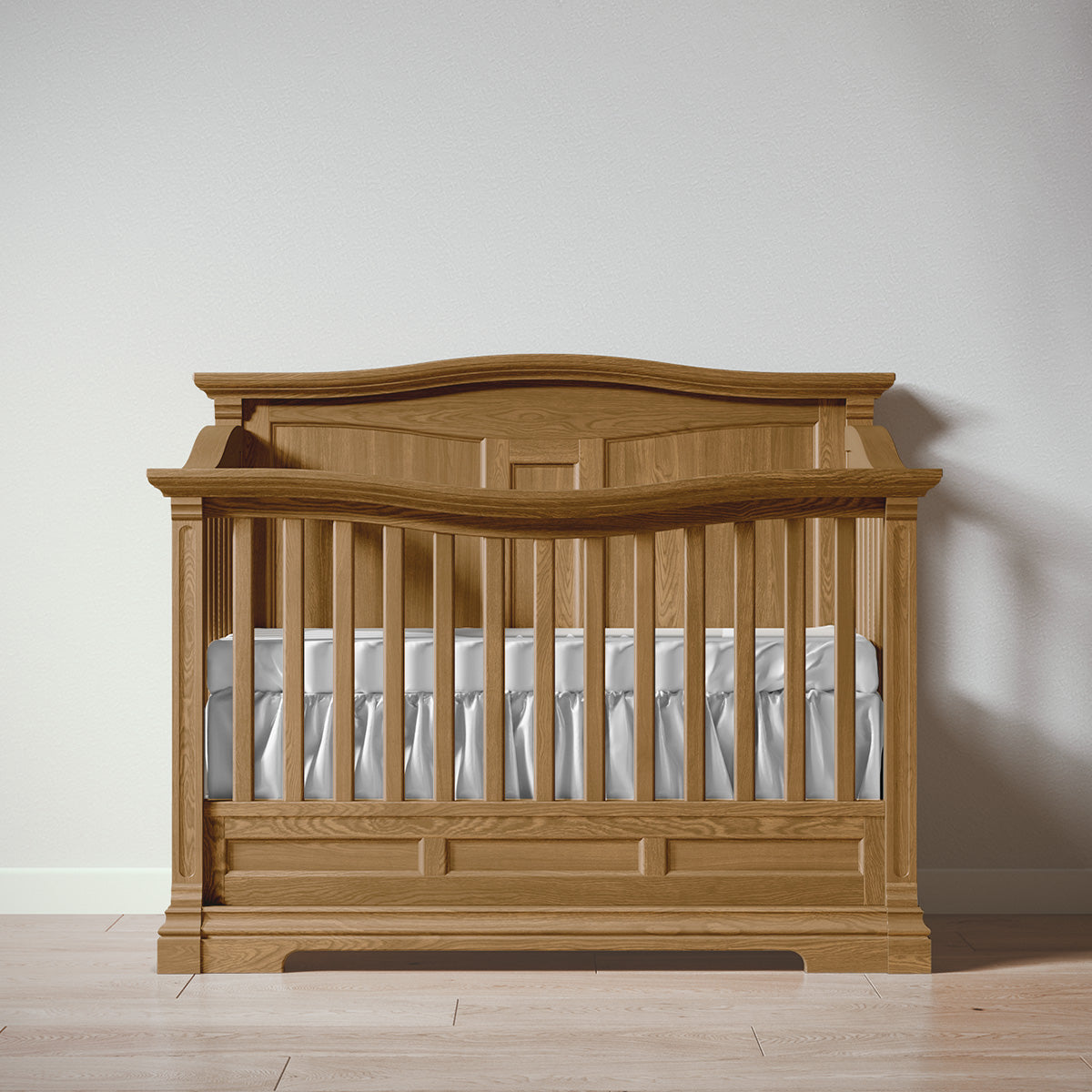Romina Furniture Imperio Solid Back Convertible Crib - Harvest Romina Furniture