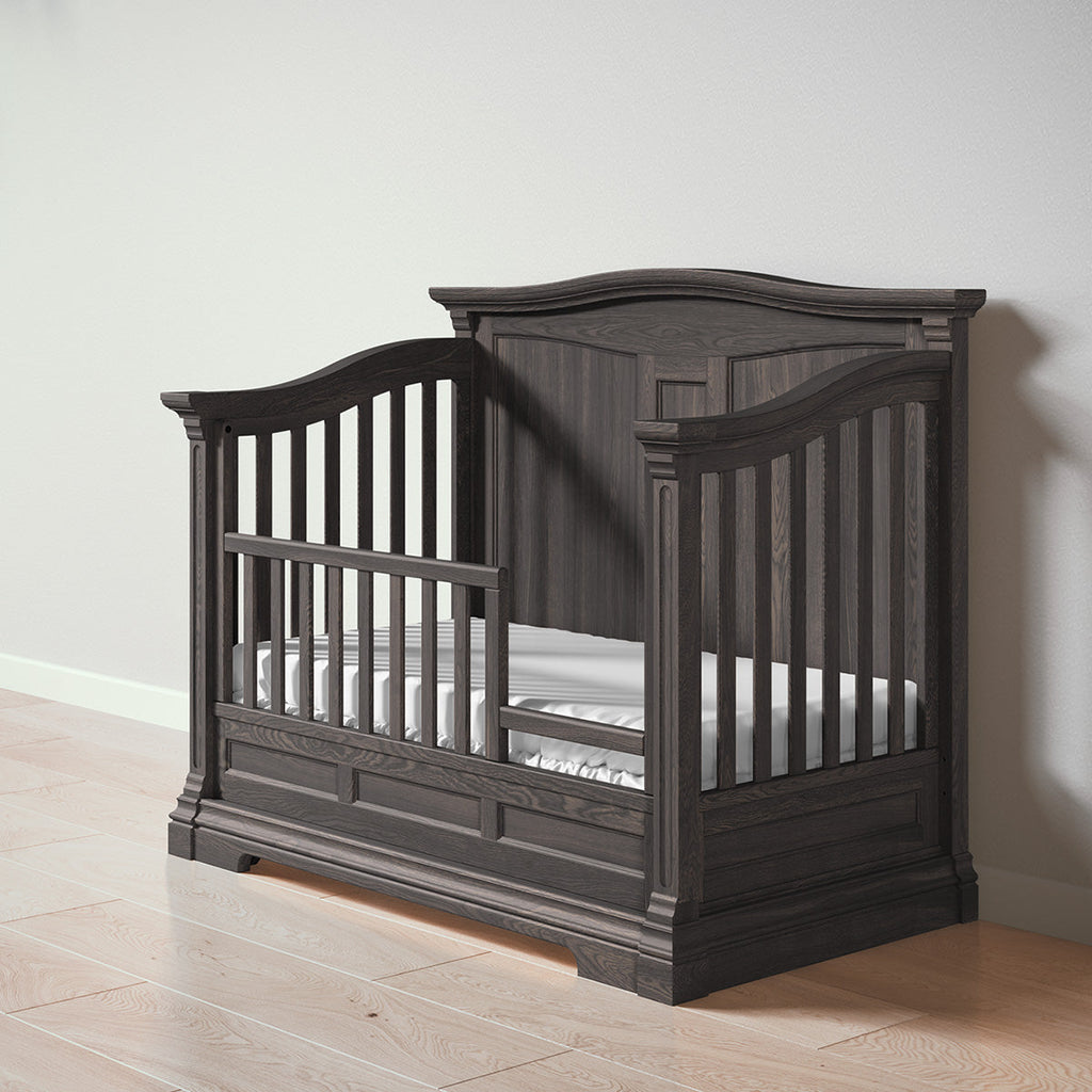 Romina Furniture Imperio Solid Back Convertible Crib - Nocello Romina Furniture