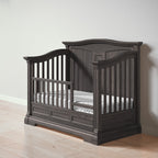 Romina Furniture Imperio Solid Back Convertible Crib - Nocello Romina Furniture