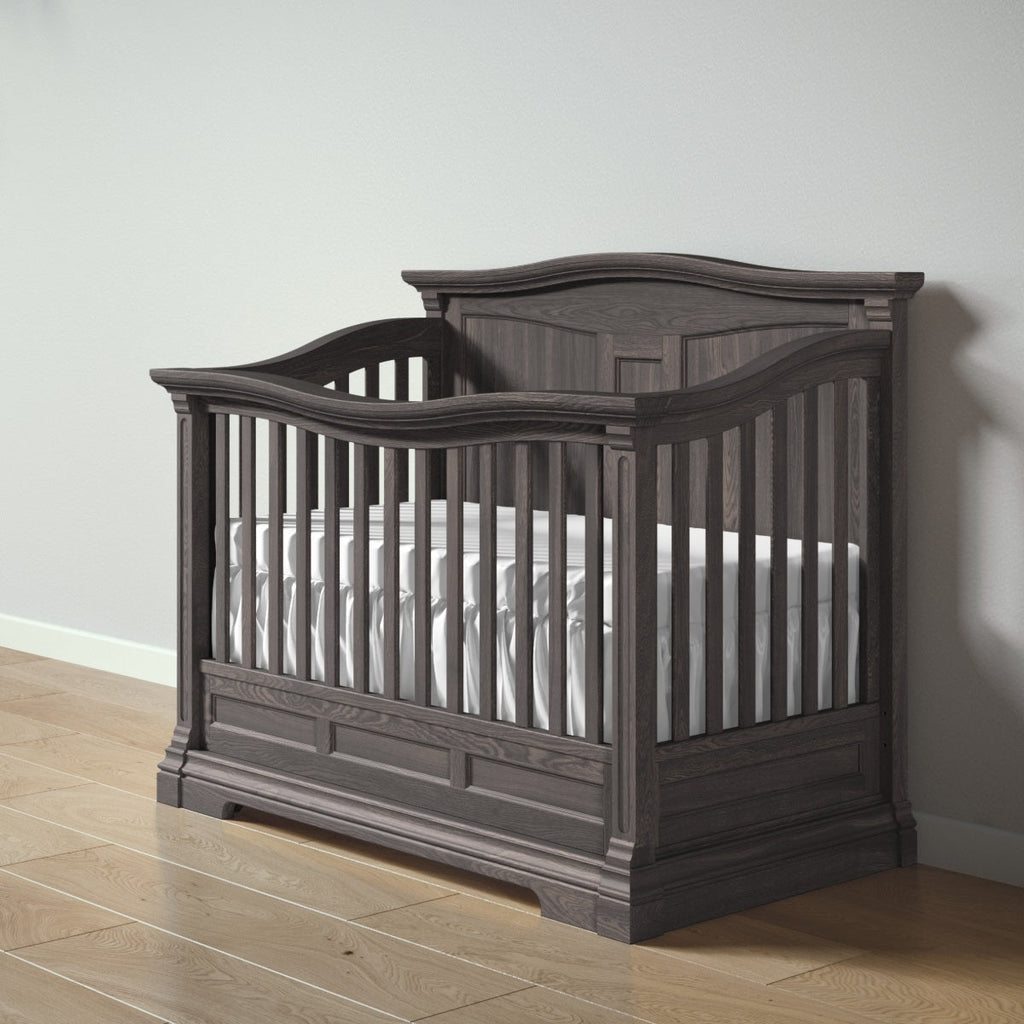 Romina Furniture Imperio Solid Back Convertible Crib - Nocello Romina Furniture