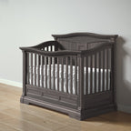 Romina Furniture Imperio Solid Back Convertible Crib - Nocello Romina Furniture