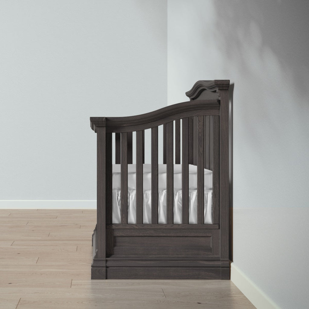 Romina Furniture Imperio Solid Back Convertible Crib - Nocello Romina Furniture