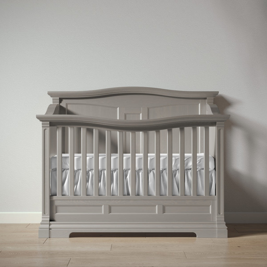 Romina Furniture Imperio Solid Back Convertible Crib - Ash Romina Furniture