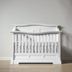 Romina Furniture Imperio Solid Back Convertible Crib - Solid White Romina Furniture
