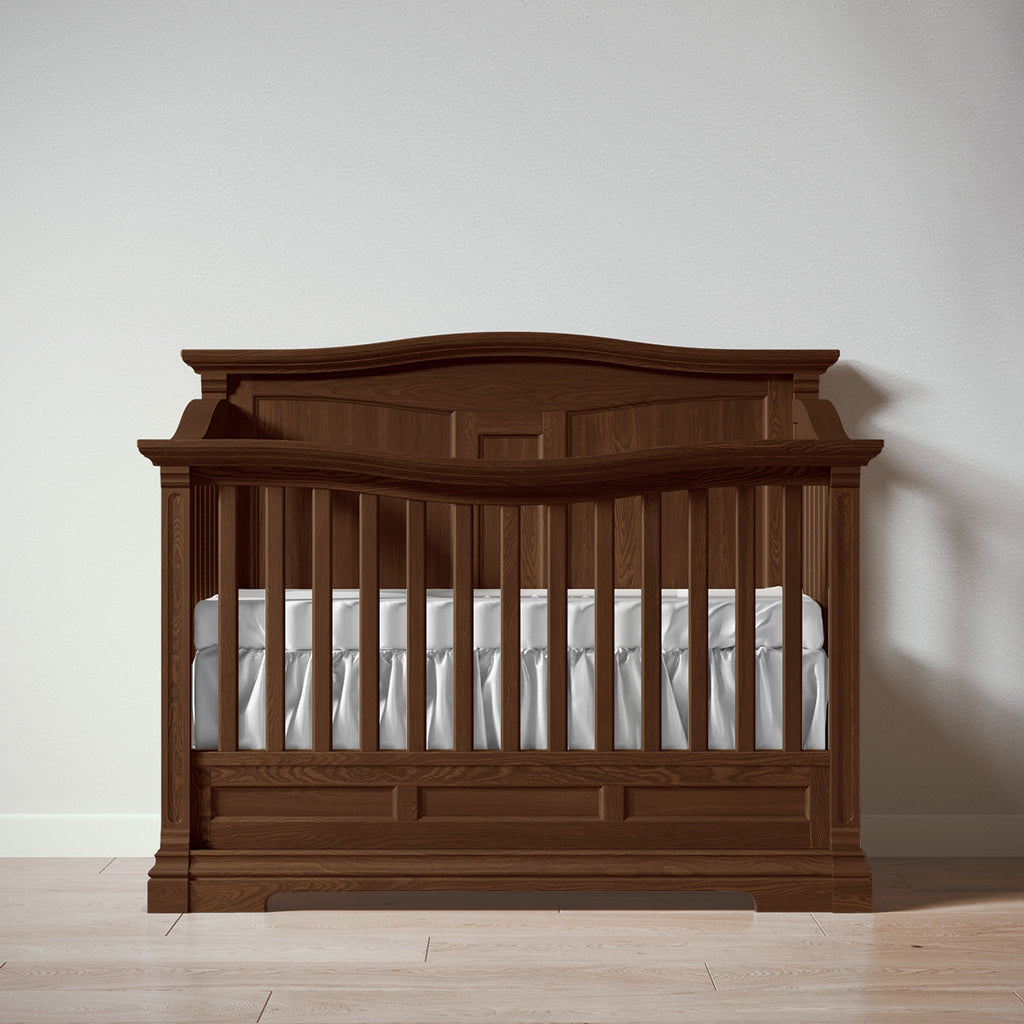 Romina Furniture Imperio Solid Back Convertible Crib - Nocello Romina Furniture