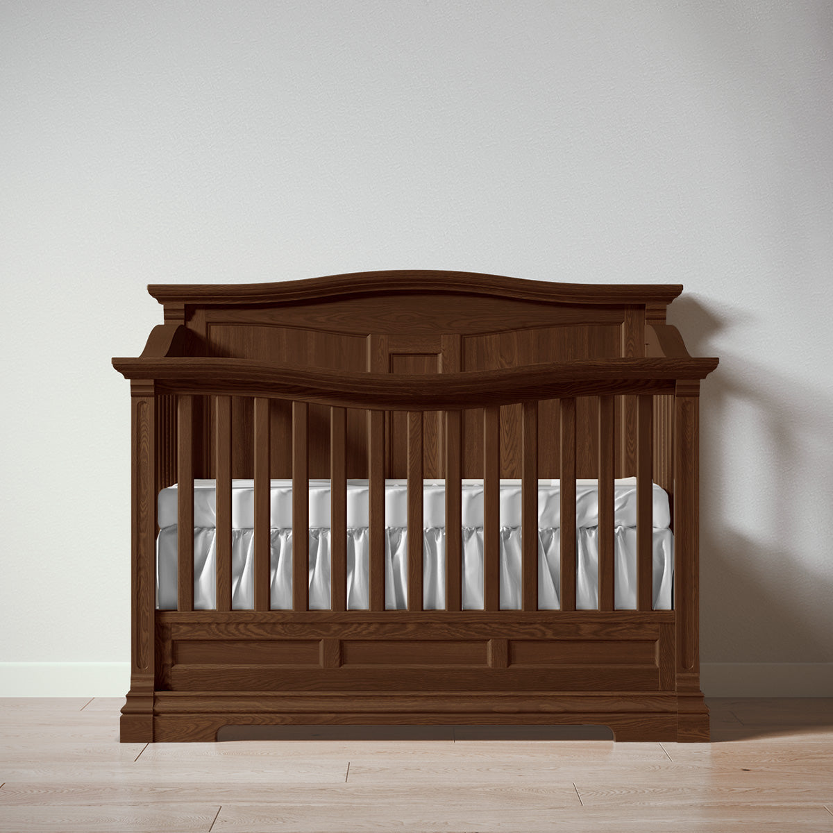 Romina Furniture Imperio Solid Back Convertible Crib - Nocello Romina Furniture