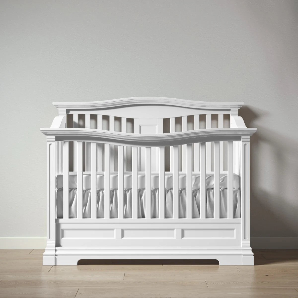 Romina Furniture Imperio Open Back Convertible Crib - Solid White Romina Furniture