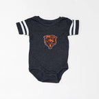 Chicago Bears Inspired Onesie, Striped Sleeve Galt Baby