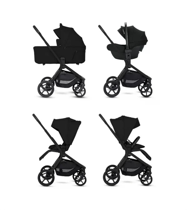 Silver Cross Breez Stroller and Bassinet Bundle - Onyx Silver Cross