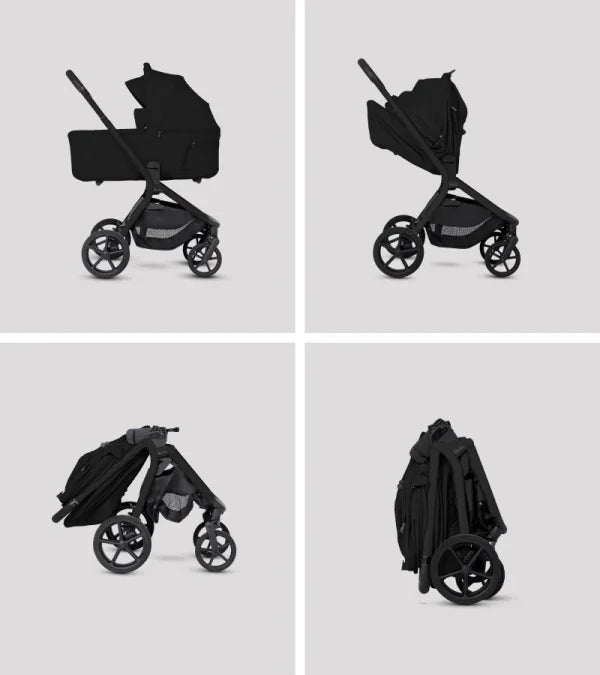 Silver Cross Breez Stroller and Bassinet Bundle - Onyx Silver Cross
