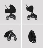 Silver Cross Breez Stroller and Bassinet Bundle - Onyx Silver Cross