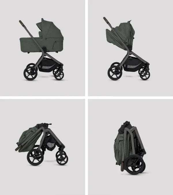 Silver Cross Breez Stroller and Bassinet Bundle - Pewter Silver Cross