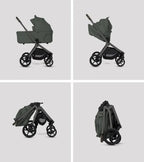 Silver Cross Breez Stroller and Bassinet Bundle - Pewter Silver Cross