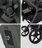 Silver Cross Breez Stroller and Bassinet Bundle - Pewter Silver Cross