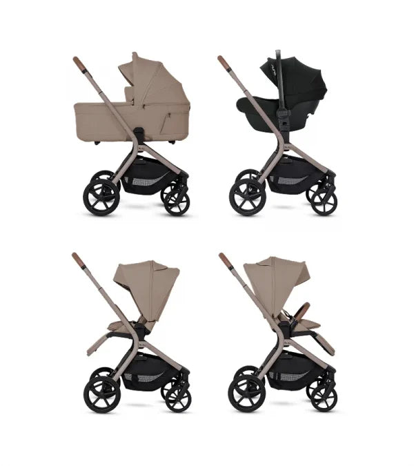 Silver Cross Breez Stroller and Bassinet Bundle - Champagne Silver Cross