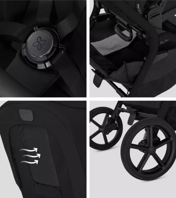 Silver Cross Breez Stroller - Onyx Silver Cross