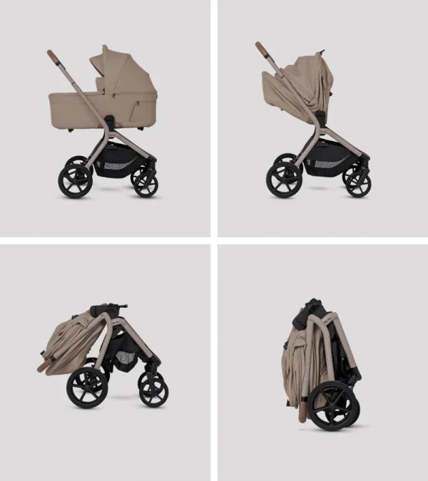 Silver Cross Breez Stroller and Bassinet Bundle - Champagne Silver Cross
